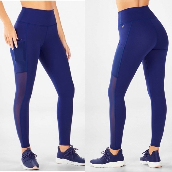 Fabletics Pants - Fabletics On the Go Powerhold High Waisted Mesh Leggings